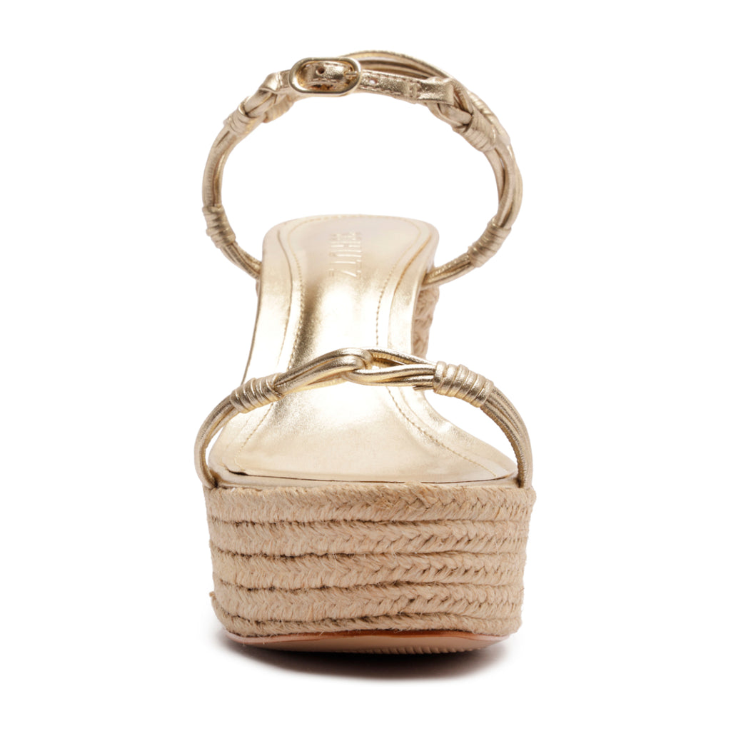 Nara Platform Metallic Sandal in Platinum