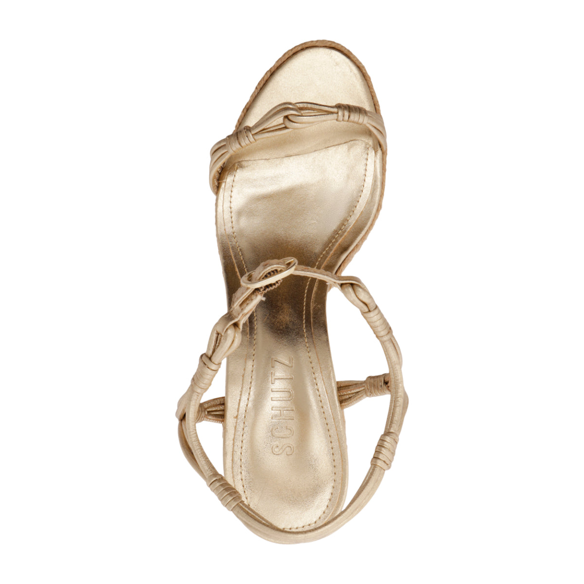 Nara Platform Metallic Sandal in Platinum