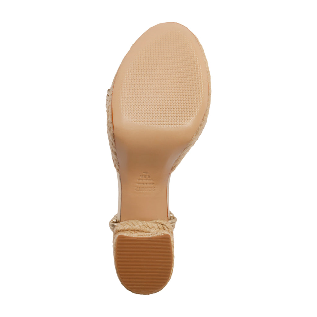 Nara Platform Metallic Sandal in Platinum