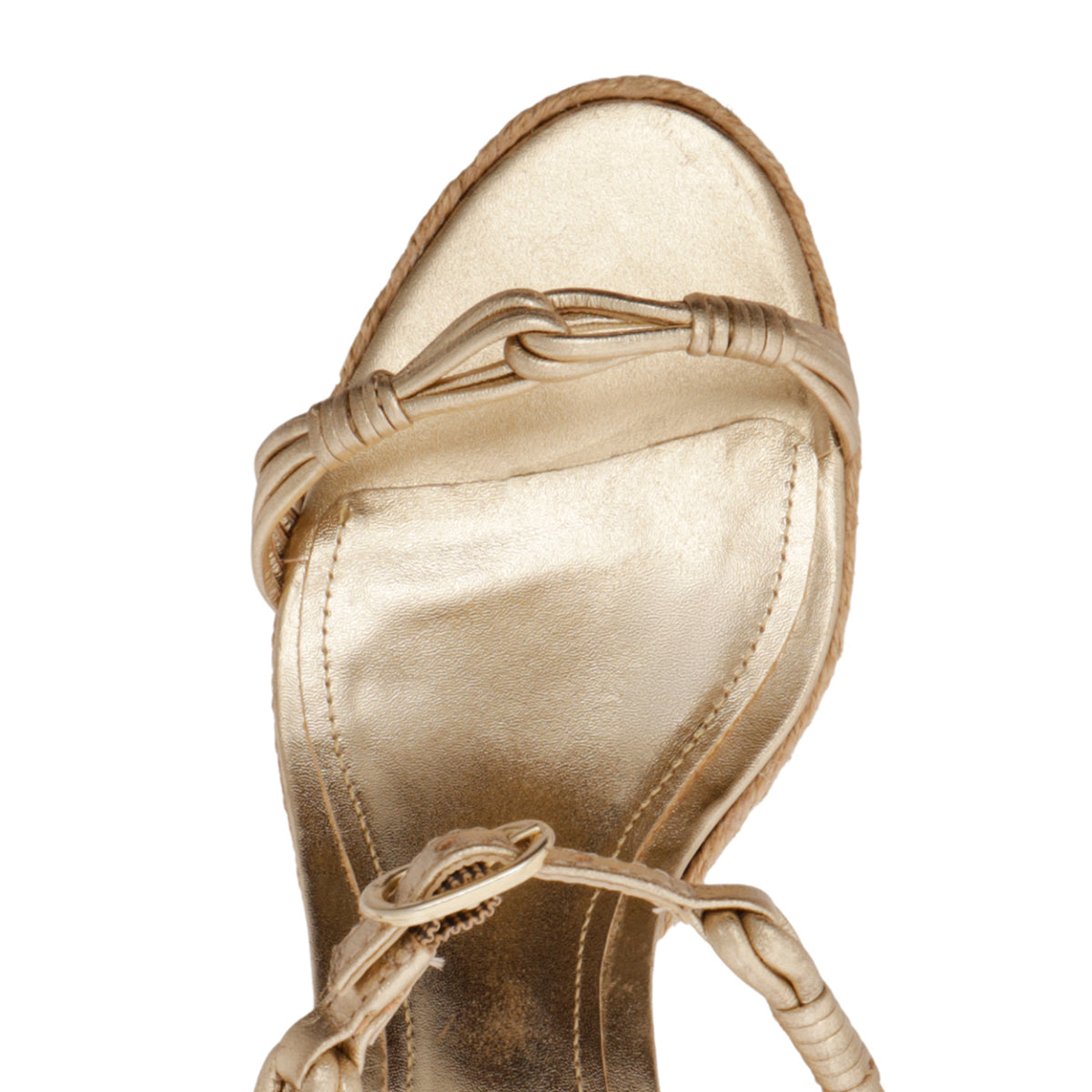 Nara Platform Metallic Sandal in Platinum