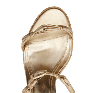 Nara Platform Metallic Sandal in Platinum