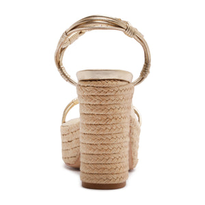 Nara Platform Metallic Sandal in Platinum