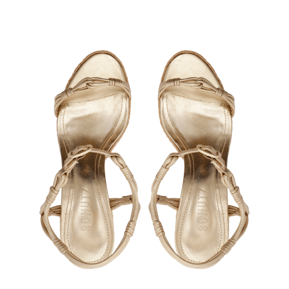 Nara Platform Metallic Sandal in Platinum