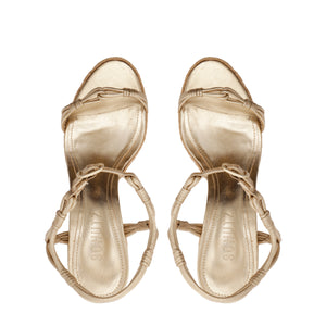 Nara Platform Metallic Sandal in Platinum