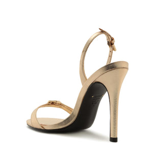 Aurora Sling Metallic Sandal in Platinum