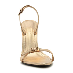 Aurora Sling Metallic Sandal in Platinum