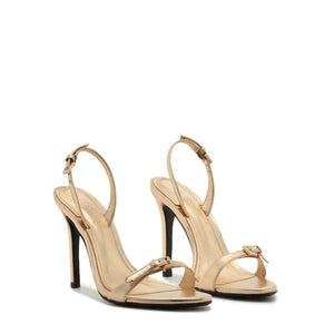 Aurora Sling Metallic Sandal in Platinum