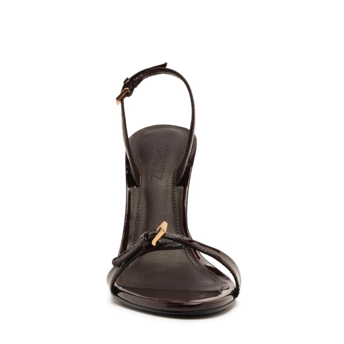 Aurora Sling Patent Sandal in Maplewood