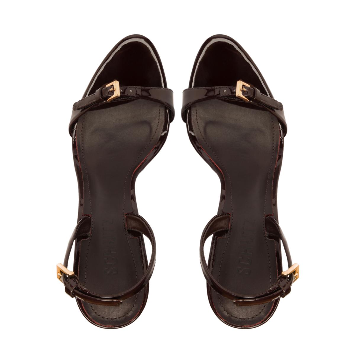 Aurora Sling Patent Sandal in Maplewood