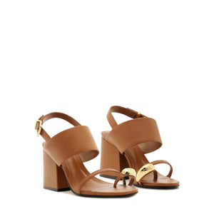 Mandy Leather Sandal in Miele