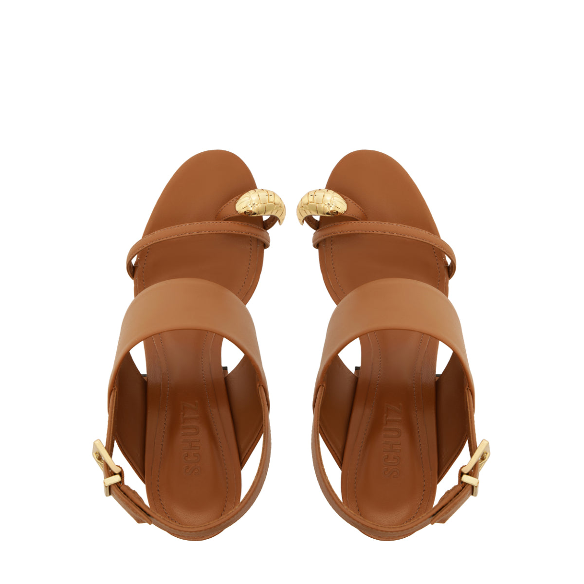 Mandy Leather Sandal in Miele