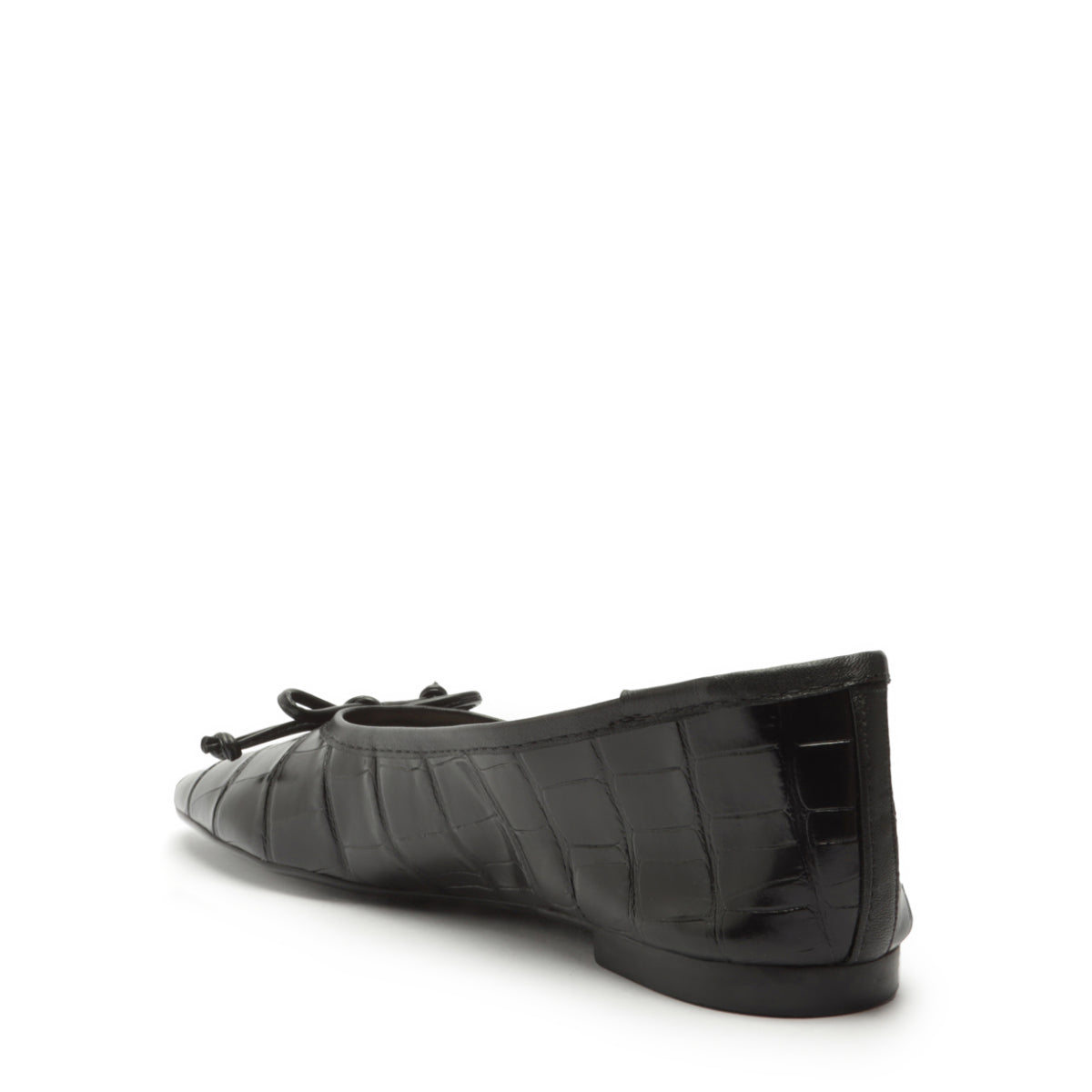 Arissa Leather Flat in Black