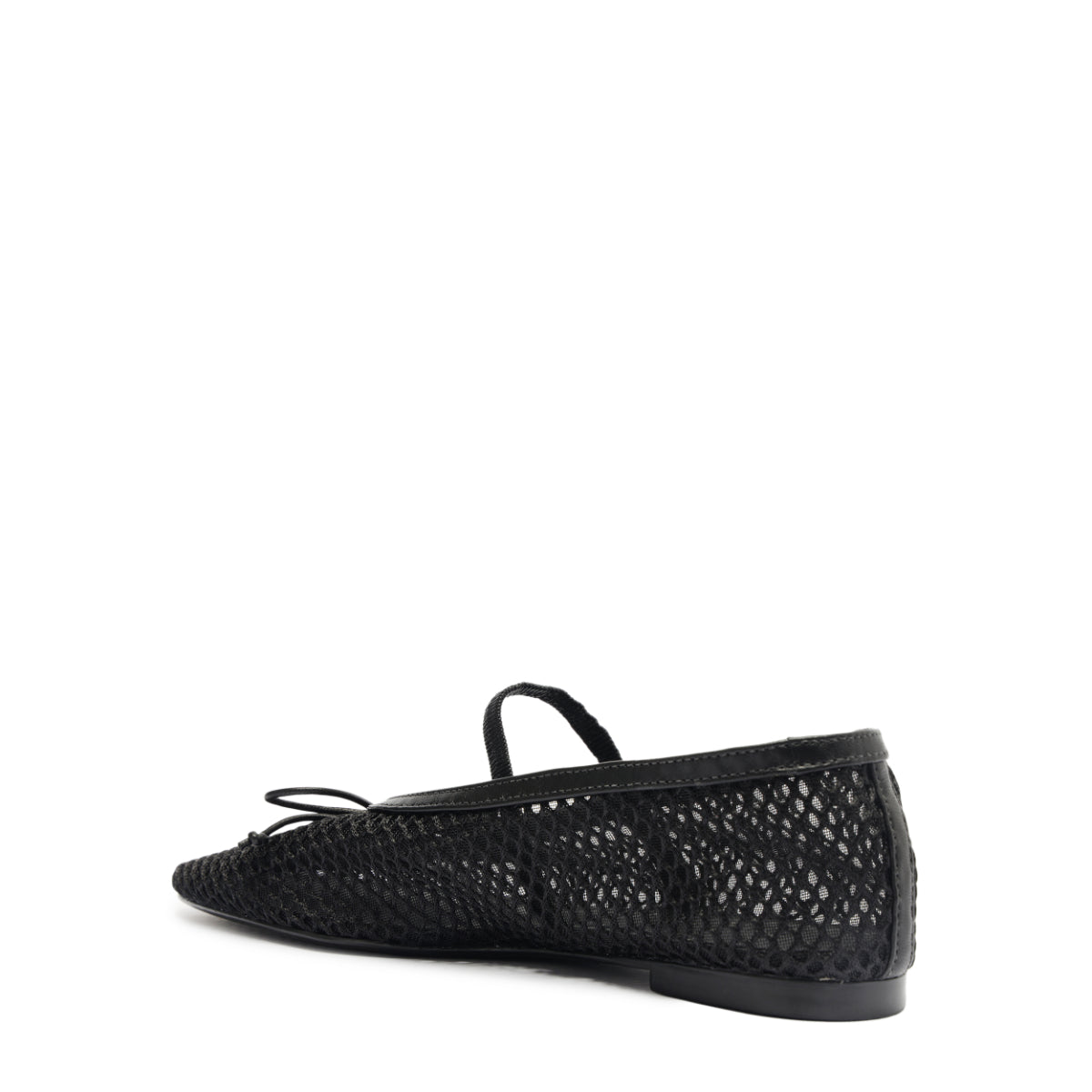 Arissa Mesh Leather Flat in Black