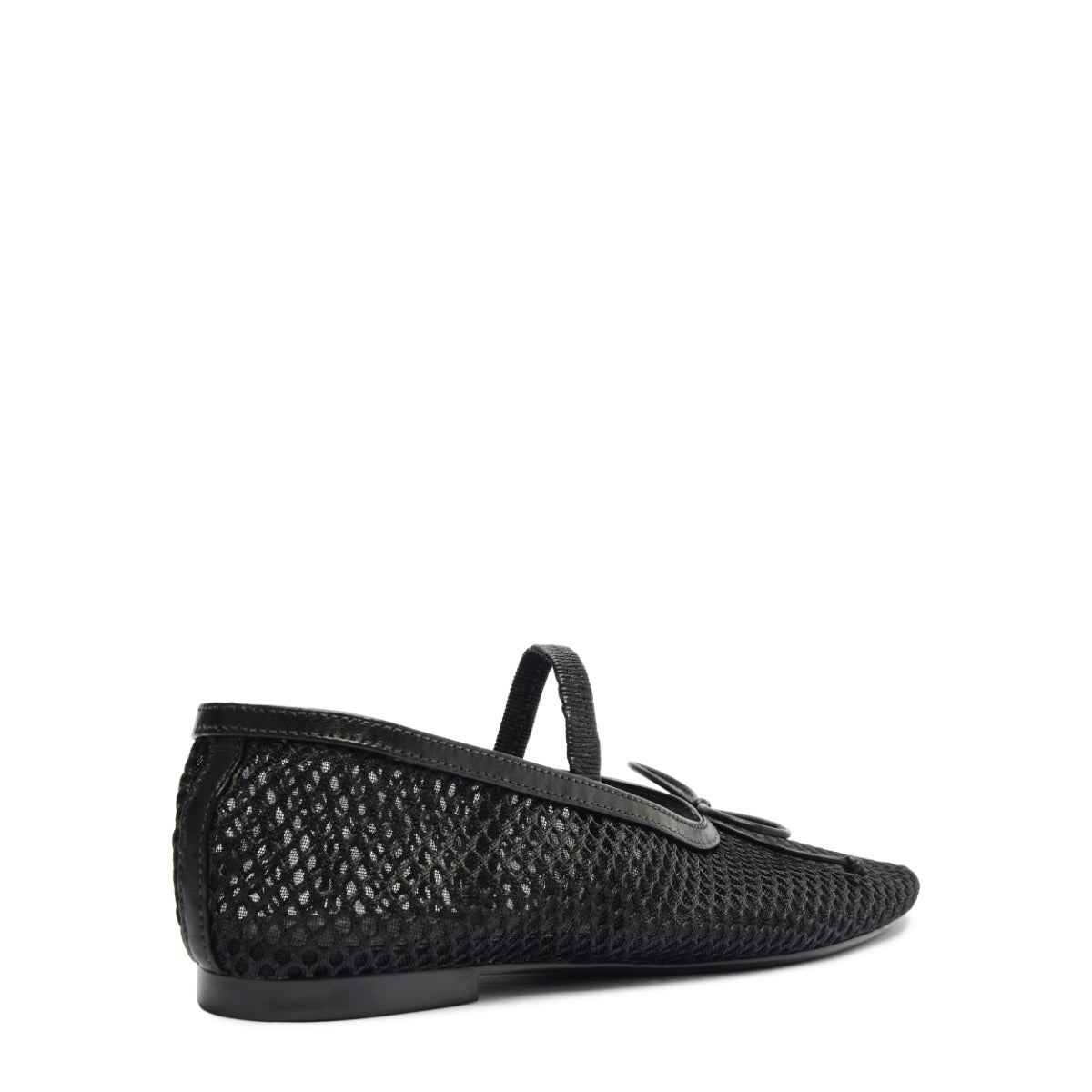 Arissa Mesh Leather Flat in Black