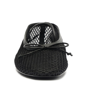 Arissa Mesh Leather Flat in Black