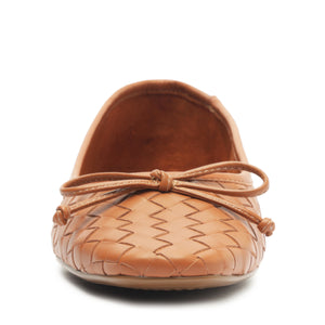 Arissa Woven Atanado Leather Flat in Brown