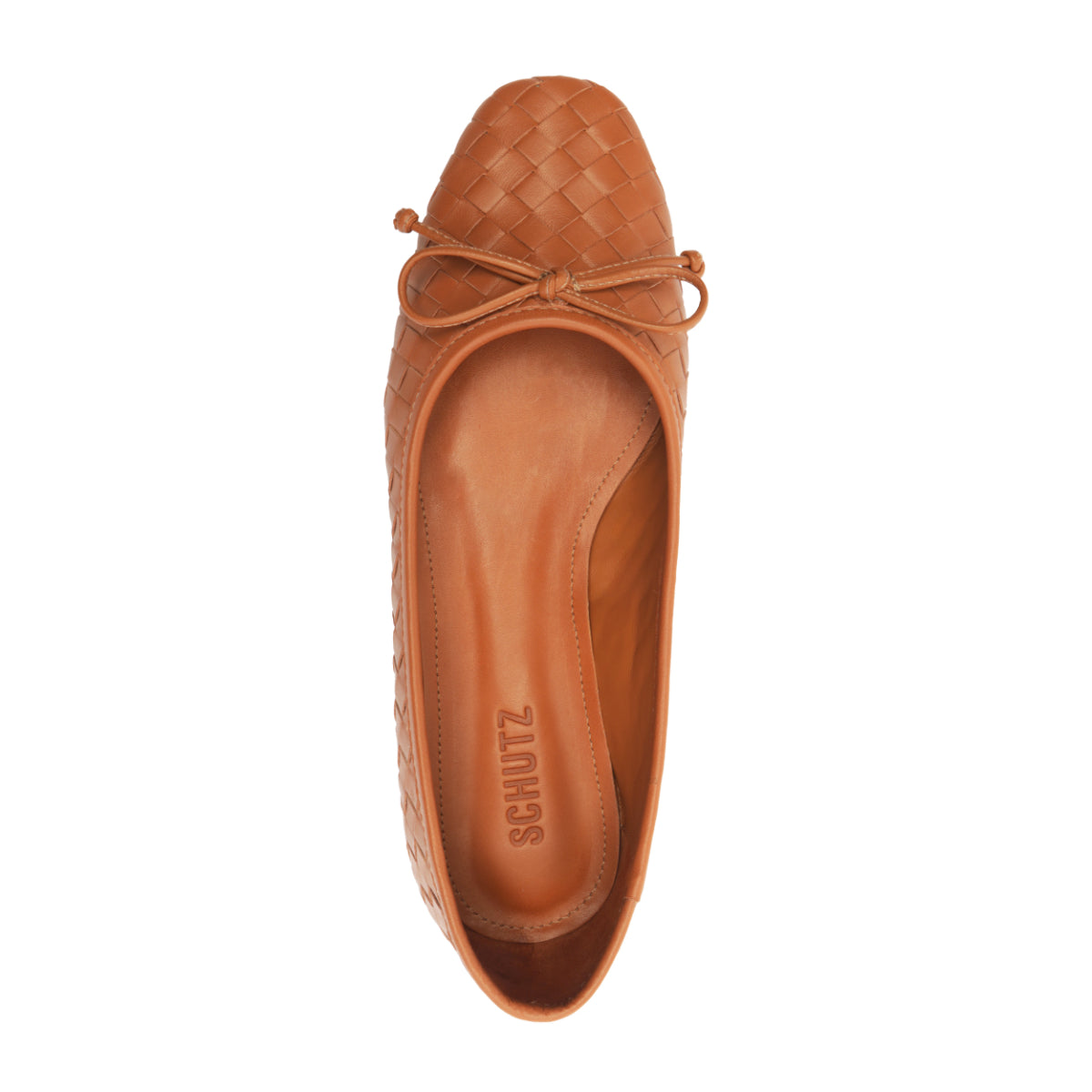 Arissa Woven Atanado Leather Flat in Brown