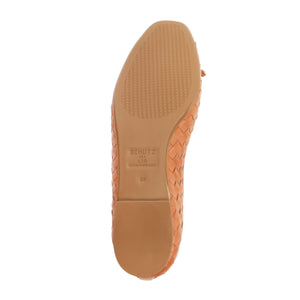 Arissa Woven Atanado Leather Flat in Brown