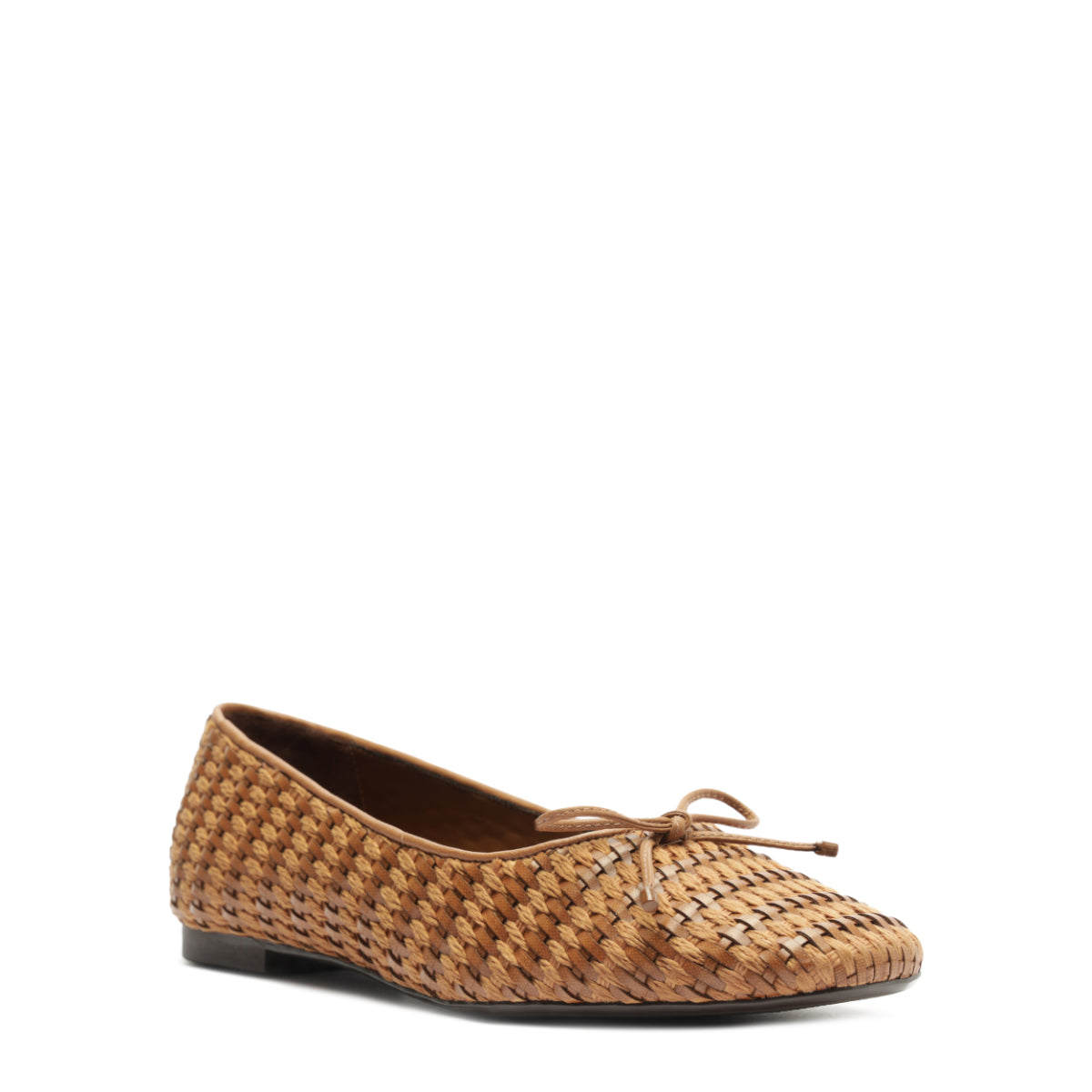 Arissa Straw Flat in Brown