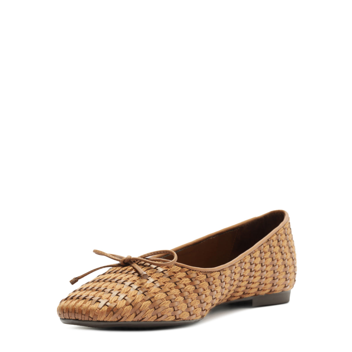 Arissa Straw Flat in Brown