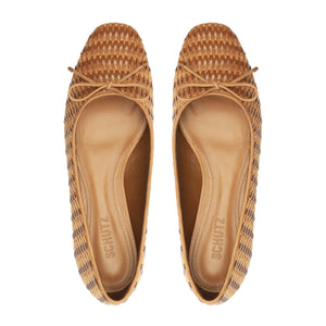 Arissa Straw Flat in Brown