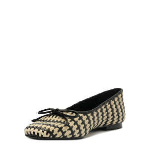 Arissa Straw Flat in Black