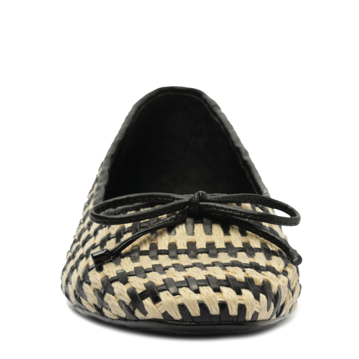 Arissa Straw Flat in Black