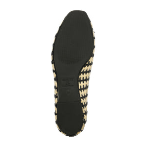 Arissa Straw Flat in Black