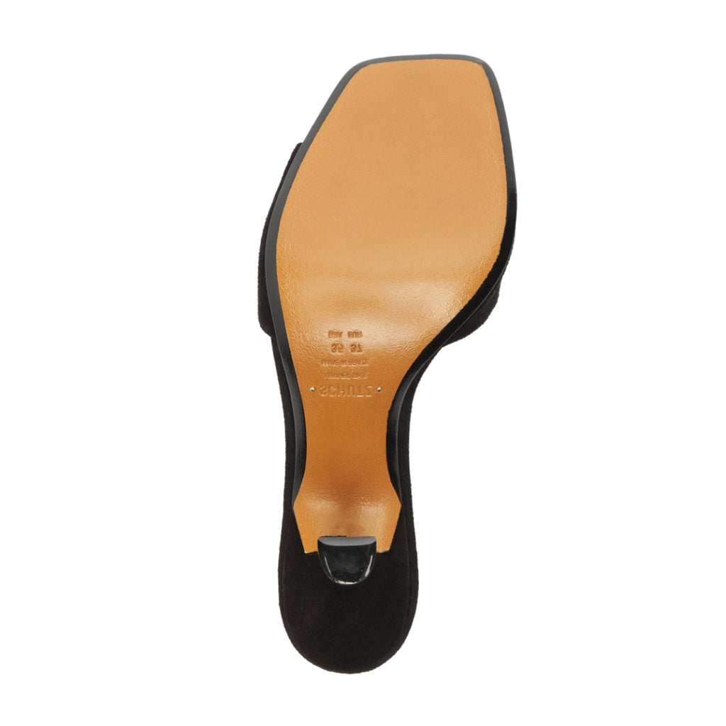 Posseni Suede Sandal in Black