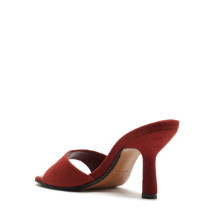 Posseni Suede Sandal in Red Brown