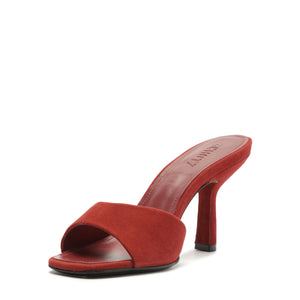 Posseni Suede Sandal in Red Brown