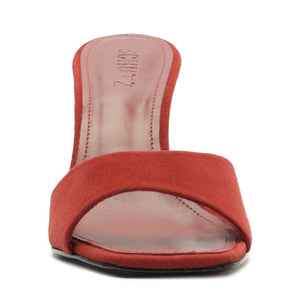 Posseni Suede Sandal in Red Brown