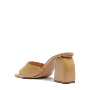 Leena Leather Sandal in Light Wood