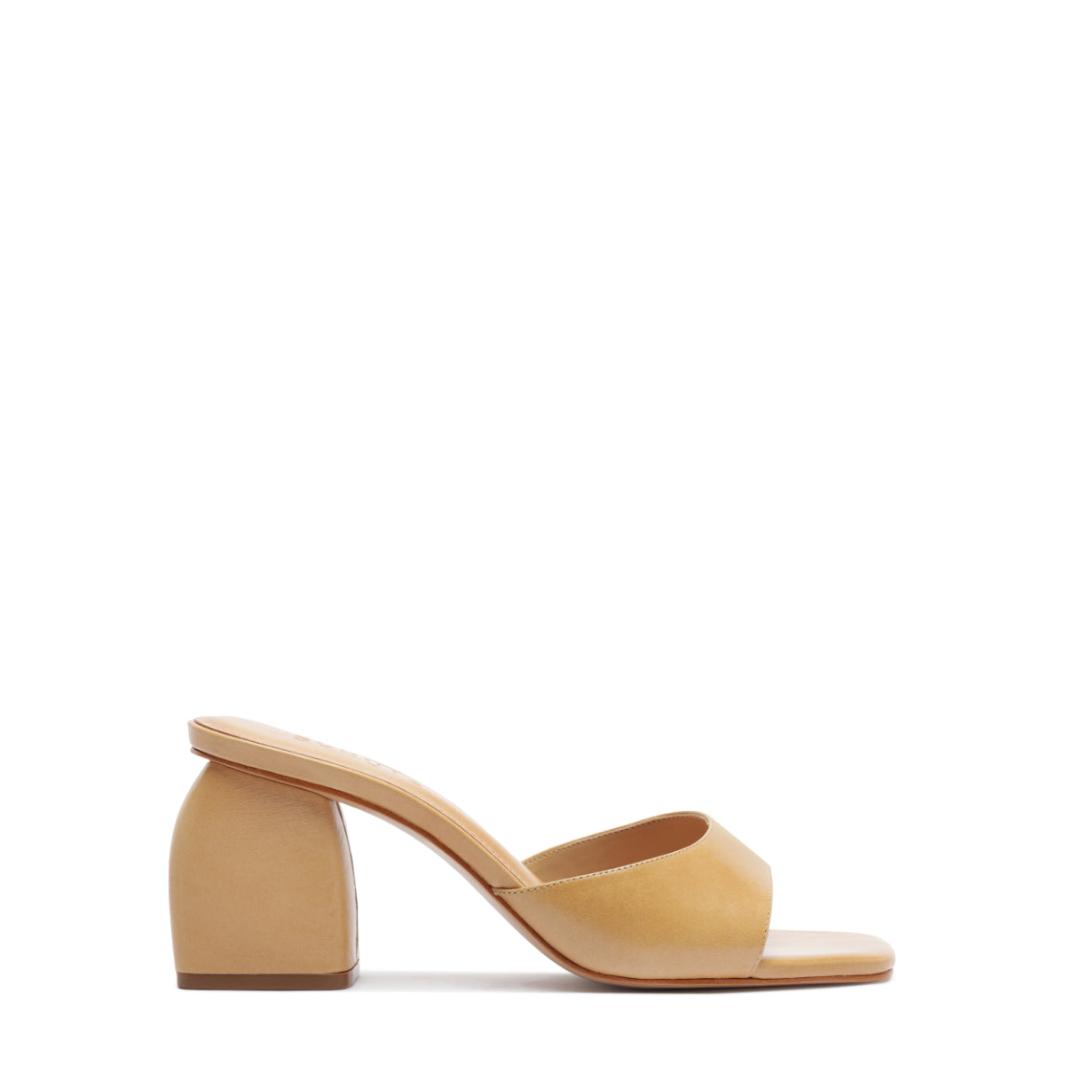 Leena Leather Sandal in Light Wood