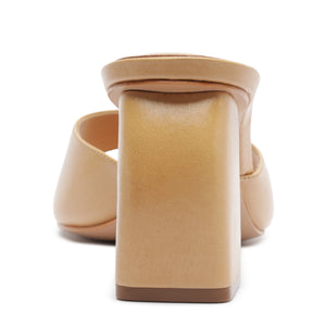 Leena Leather Sandal in Light Wood