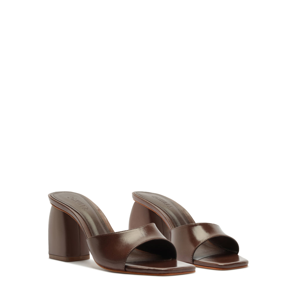 Leena Leather Sandal in Root Brown
