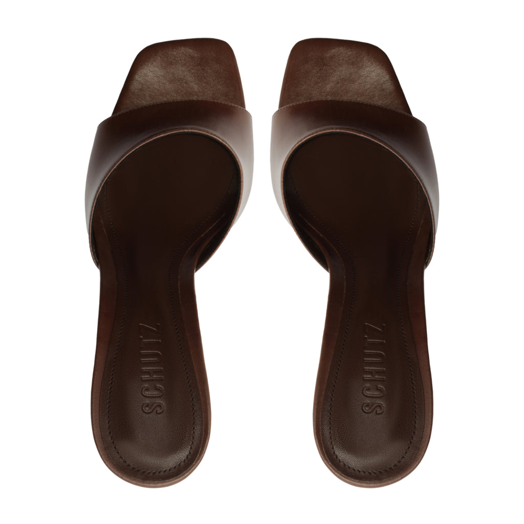 Leena Leather Sandal in Root Brown