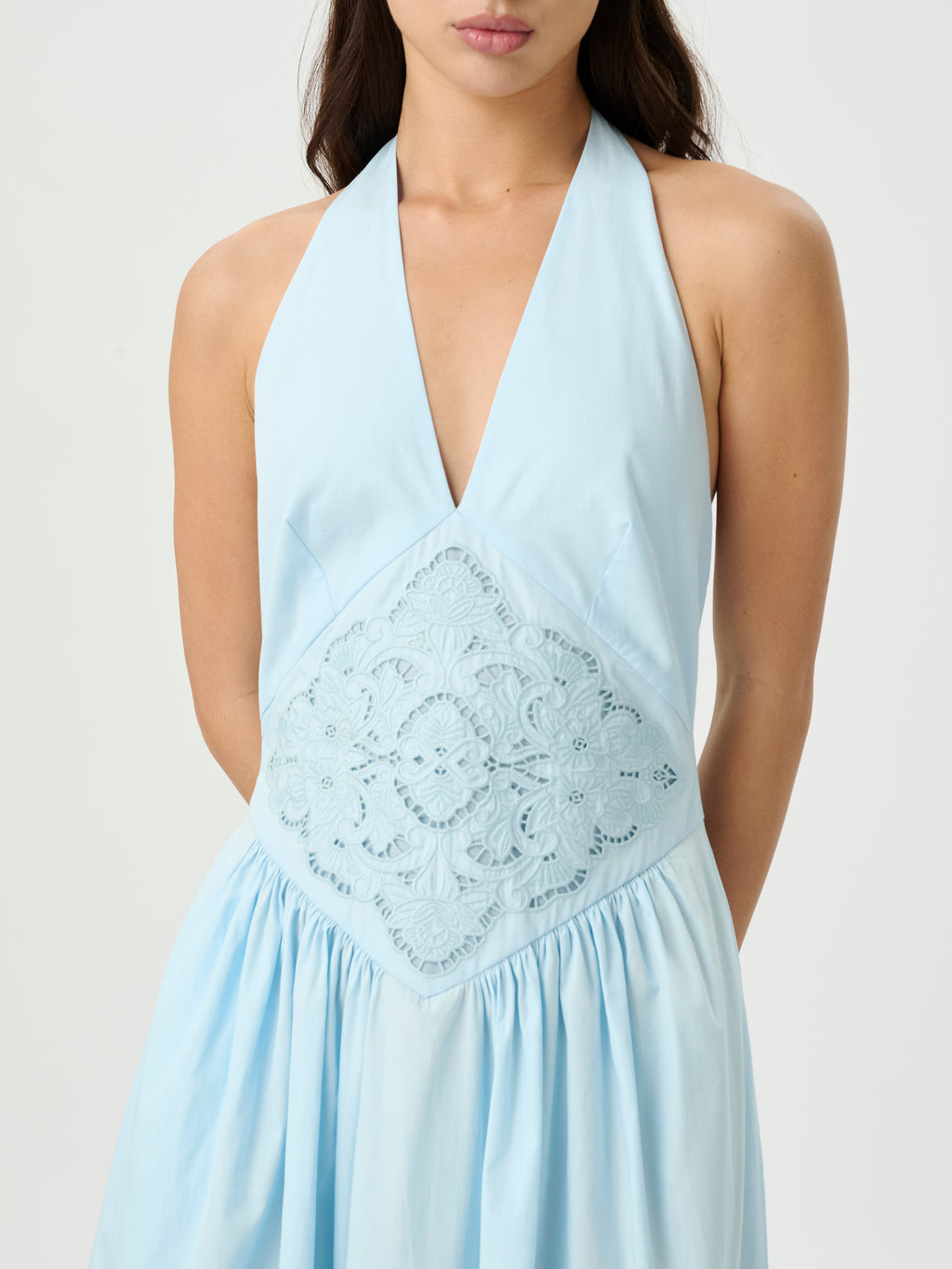 Maddie Halter Dress in Powderblue