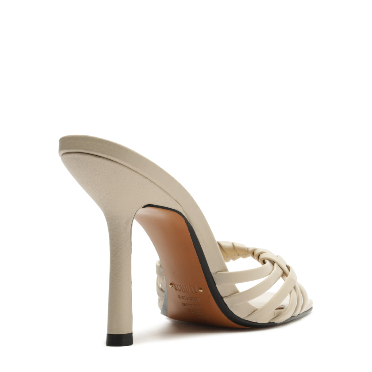 Tara Mule Leather Sandal in Sugar White