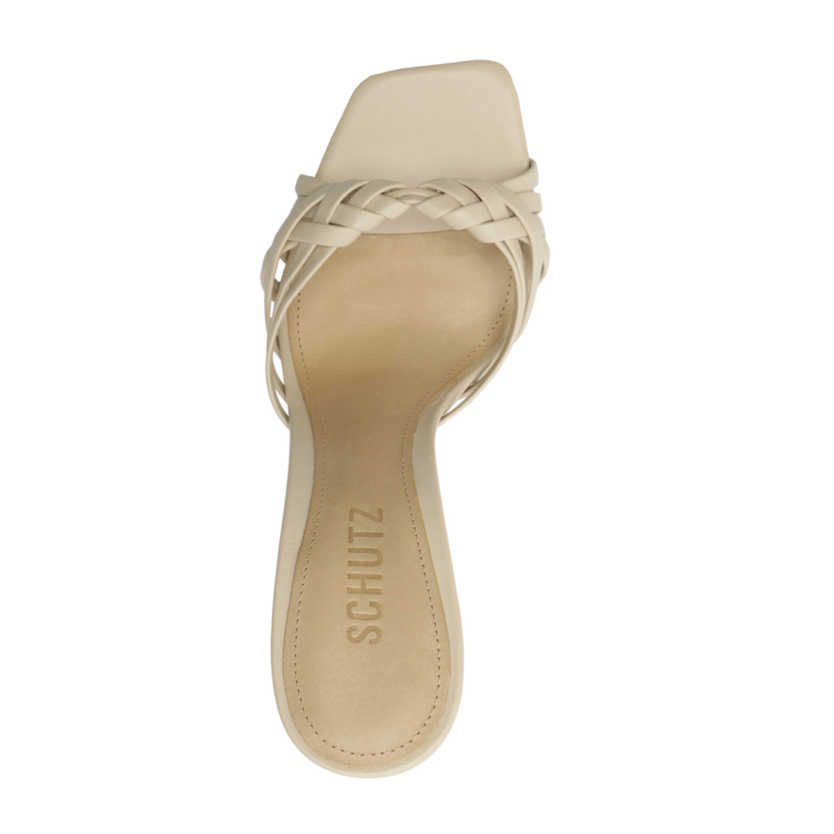 Tara Mule Leather Sandal in Sugar White