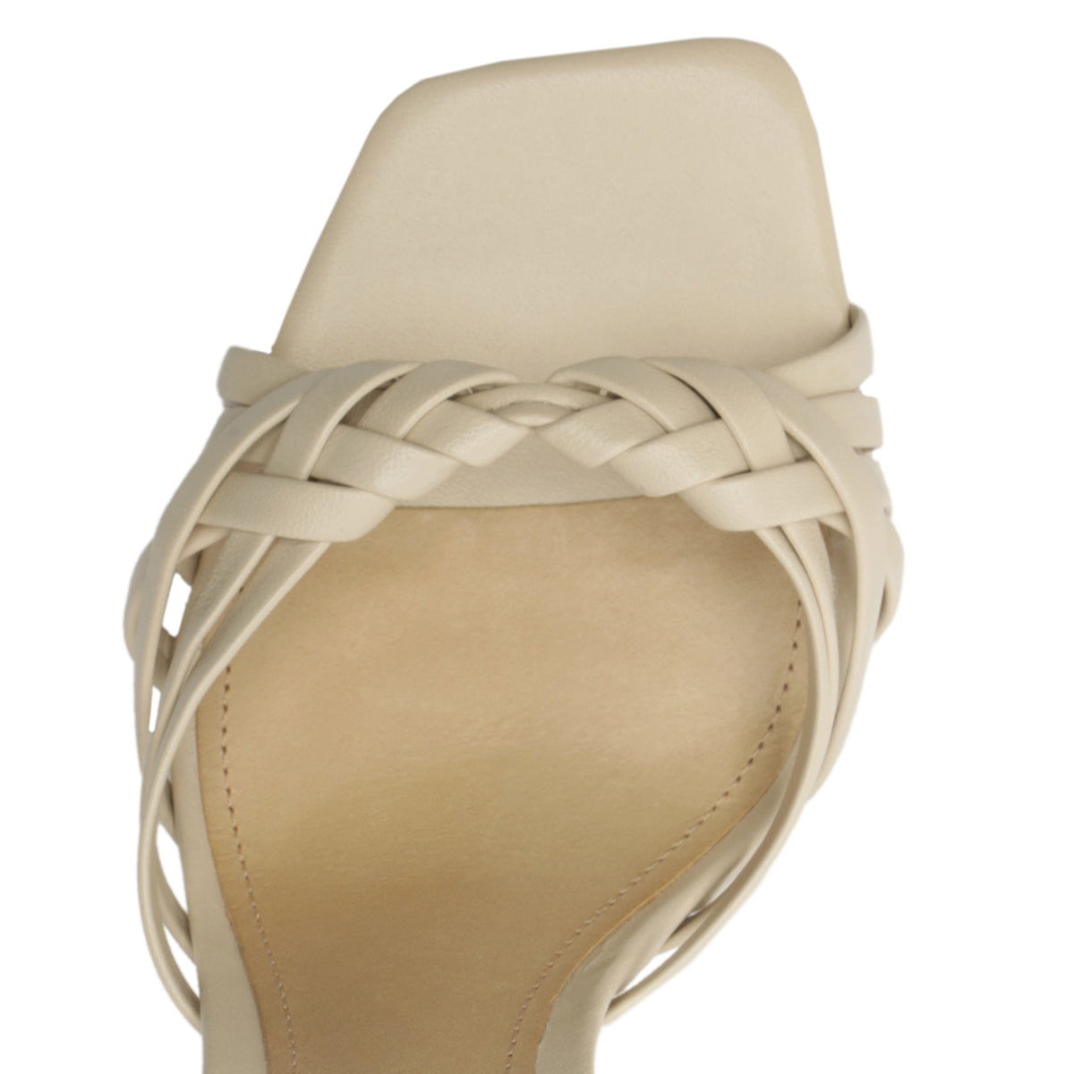 Tara Mule Leather Sandal in Sugar White