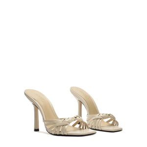 Tara Mule Leather Sandal in Sugar White