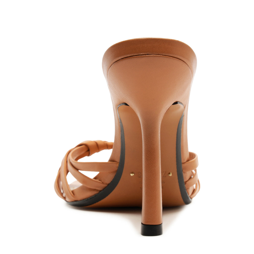 Tara Mule Leather Sandal in Earth Clay