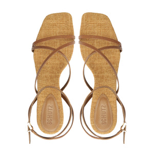 Bari Mid Atanado Leather Sandal in Brown