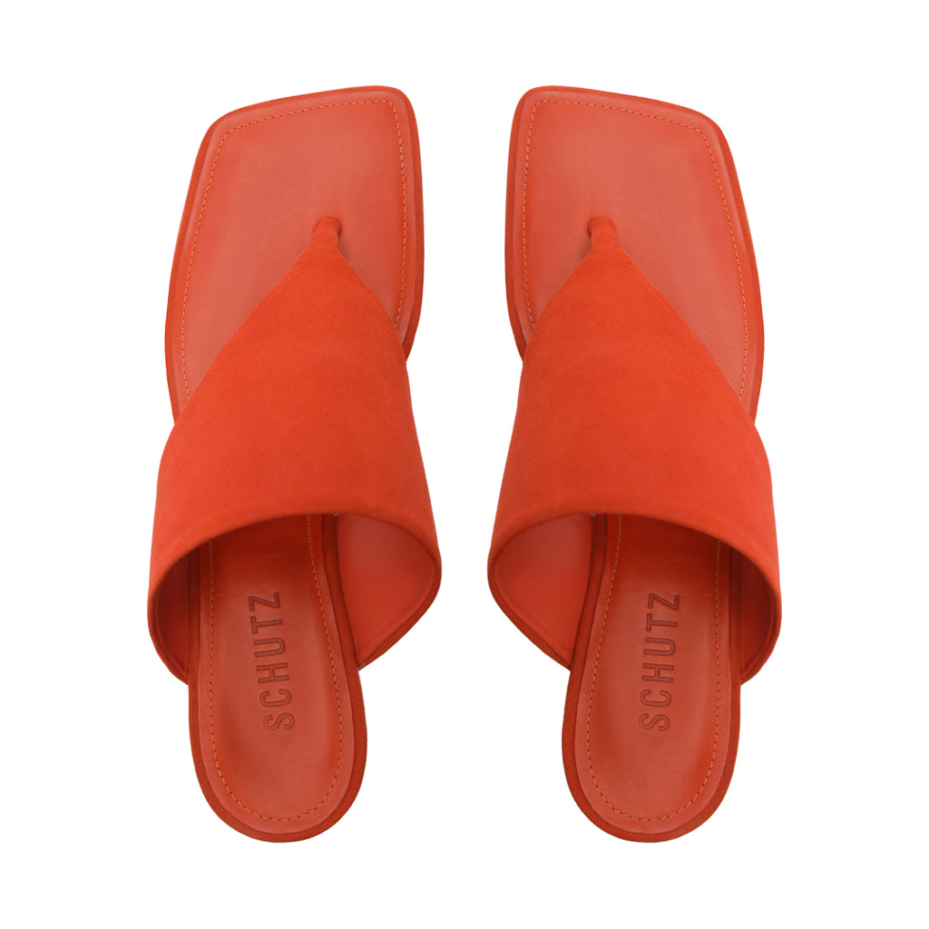 Sage Mid Stiletto in Orange Clay