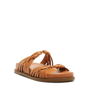 Tara Sporty Leather Sandal in Earth Clay