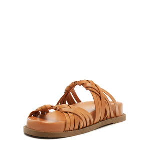 Tara Sporty Leather Sandal in Earth Clay