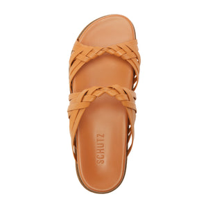 Tara Sporty Leather Sandal in Earth Clay