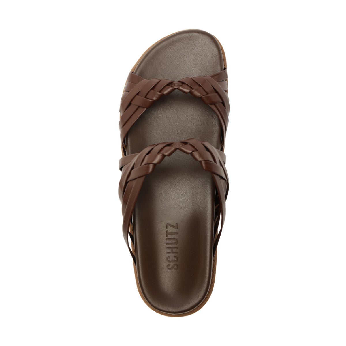 Tara Sporty Leather Sandal in Chestnut Brown