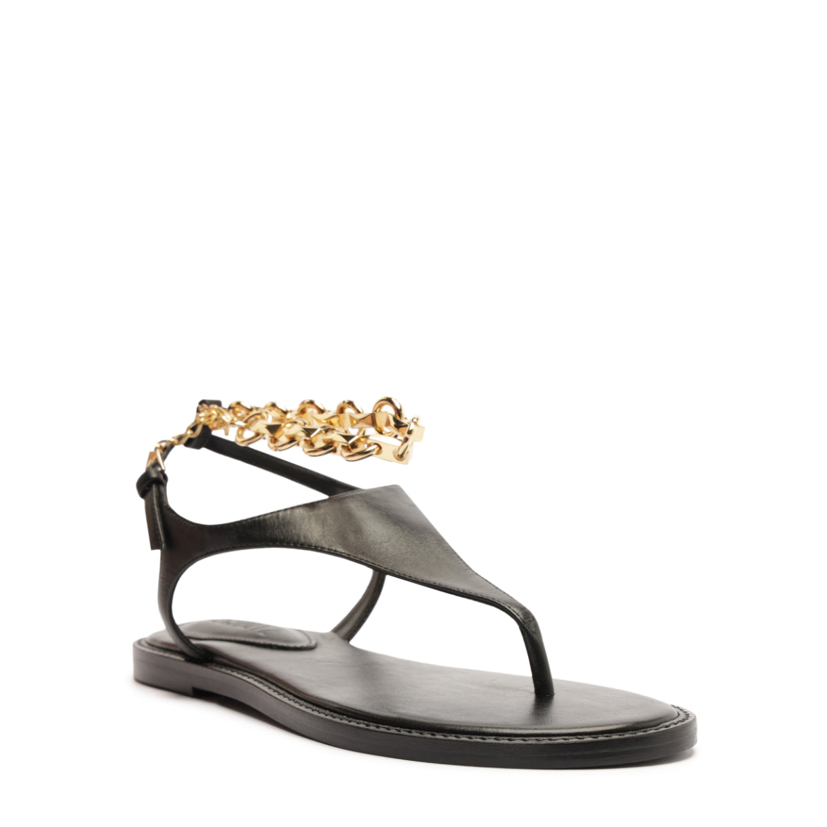 Lys Leather Sandal in Black